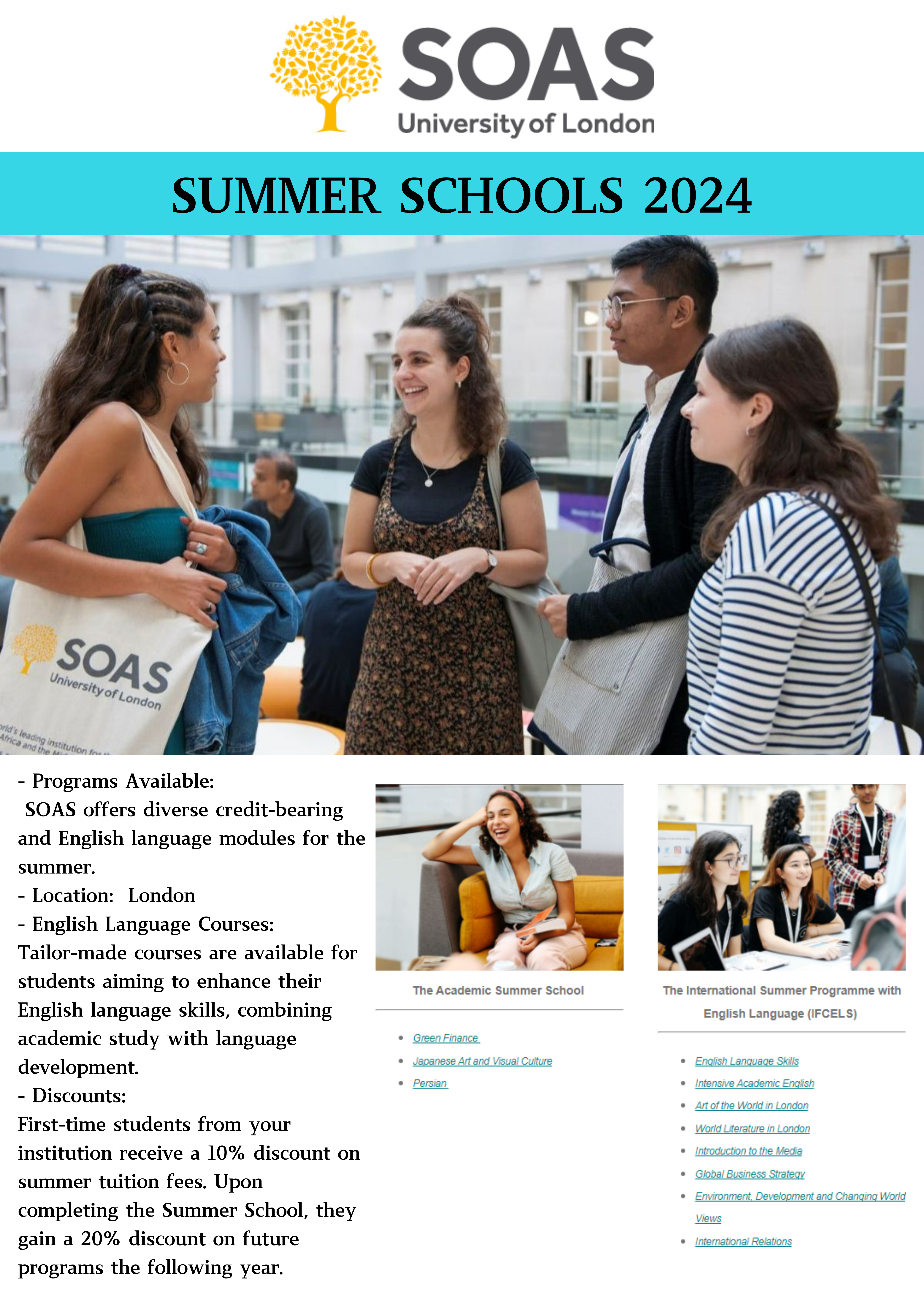 [홍보] SOAS University of London Summer Schools 2024 ? 접수