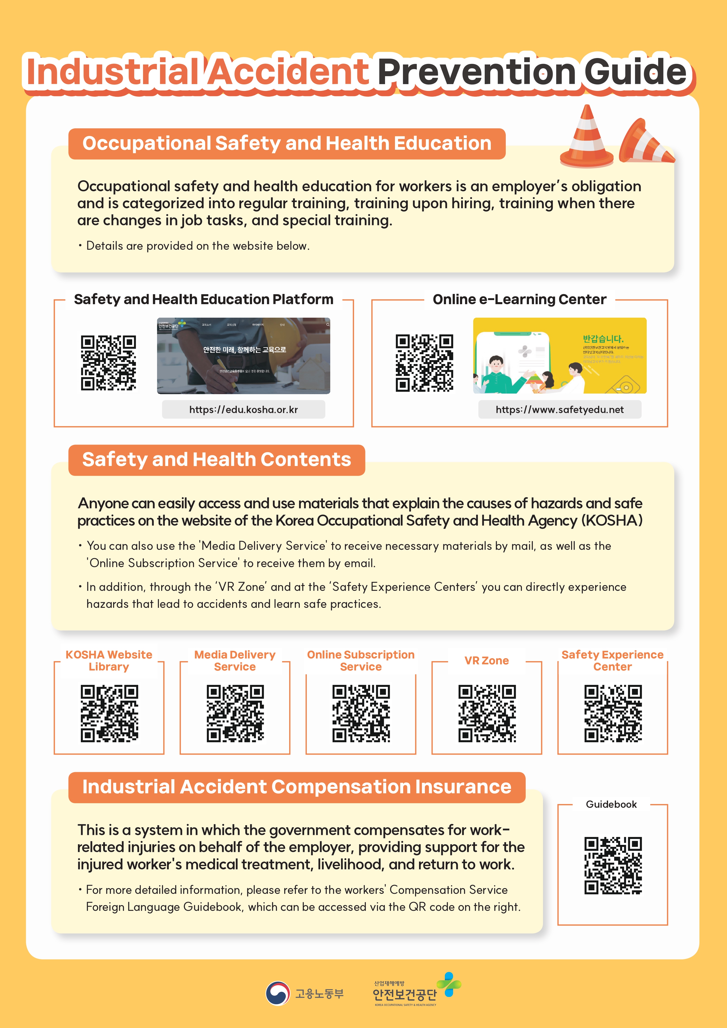 The Ministry of Education has provided the Industrial Accident Prevention Guide for International Students.  Please read carefully and always be careful.  You can download the same information through the attached file. 